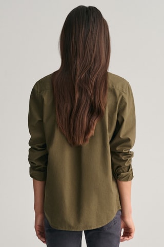 Chemise regular en coton biologique - Vert kaki