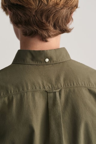 Chemise regular en coton biologique - Vert kaki