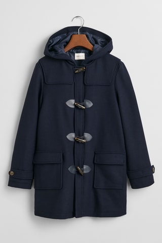 Duffle-coat regular à capuche - Bleu marine