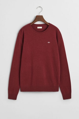 Pull regular en laine - Bordeaux