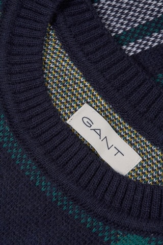 Pull regular en laine - Bleu marine