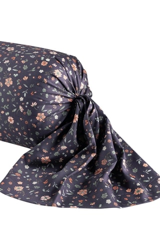 Taie de traversin en satin de coton 80 fils/cm² Pétunia - Orange