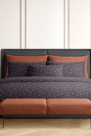 Taie de traversin en satin de coton 80 fils/cm² Pétunia - Orange