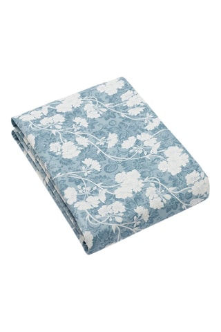 Nappe rectangulaire Fleurs dentelles - Bleu et blanc