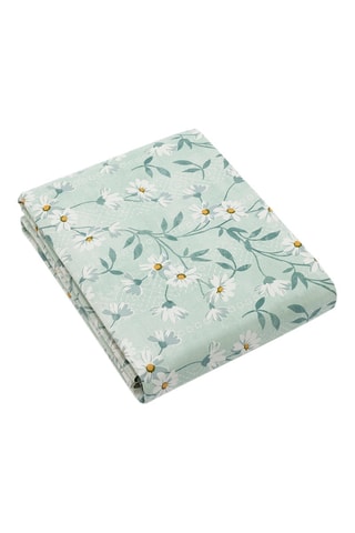 Nappe rectangulaire Marguerites - Vert et blanc