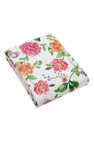 Nappe rectangulaire Pivoine - Blanc et rose