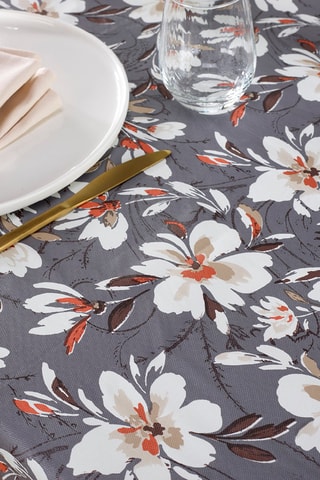 Nappe rectangulaire Champ nocturne - Gris foncé et blanc