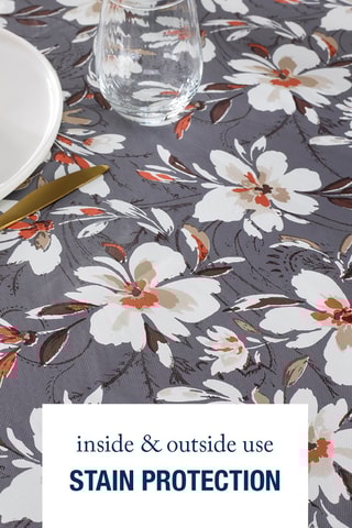 Nappe rectangulaire Champ nocturne - Gris foncé et blanc