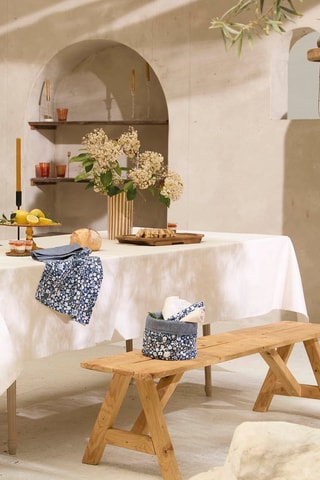 Nappe rectangulaire Chambray - Blanc cassé