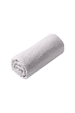 Drap-housse en satin de coton 200 fils/cm²  Etoile de Printemps - Mauve