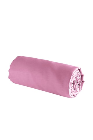 Drap-housse en satin de coton 200 fils/cm² Uni - Rose