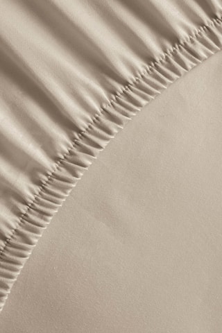 Drap-housse en satin de coton 200 fils/cm² Uni - Taupe