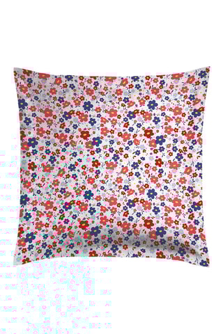 2 taies d'oreiller en satin de coton 200 fils/cm² Capucine - Bleu et blanc