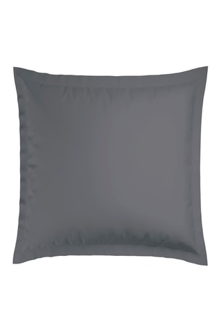 2 taies d'oreiller en satin de coton Dobby - Gris foncé