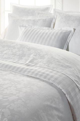 Taie d'oreiller en satin de coton 120 fils/cm² Cresson de fontaine - Blanc - 50 x 70 cm