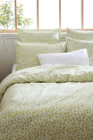 2 taies d'oreiller en satin de coton 200 fils/cm² Les Yeux de Suzanne - Citron