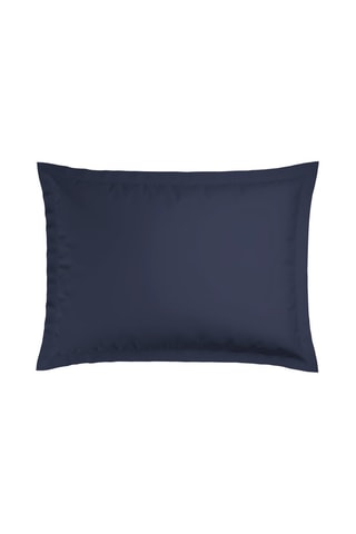 2 taies d'oreiller en satin de coton 80 fils/cm² - Bleu foncé