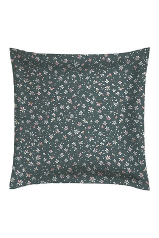 2 taies d'oreiller en satin de coton 80 fils/cm² Jasmine - Vert