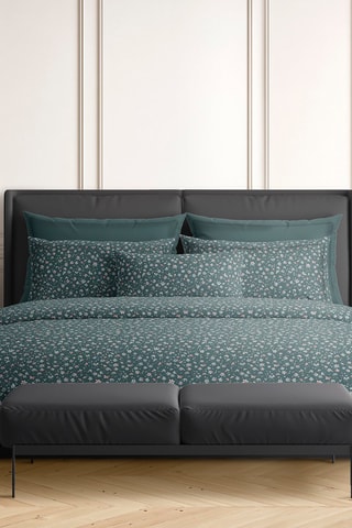 2 taies d'oreiller en satin de coton 80 fils/cm² Jasmine - Vert