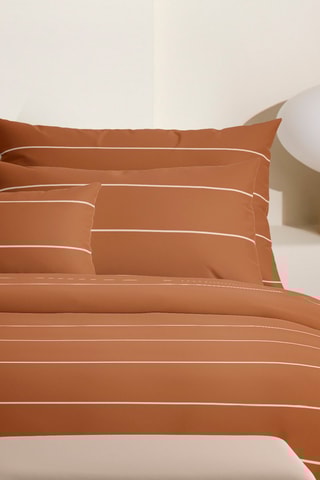 2 taies d'oreiller en satin de coton 80 fils/cm² Margaux - Marron