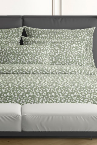 Parure de couette en satin de coton 200 fils/cm² Les Yeux de Suzanne - Vert