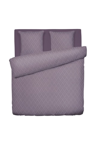 Parure de couette en satin de coton 80 fils/cm² Harmonie végétale - Violet