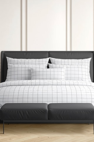 Parure de couette en satin de coton 200 fils/cm² Noa - Blanc