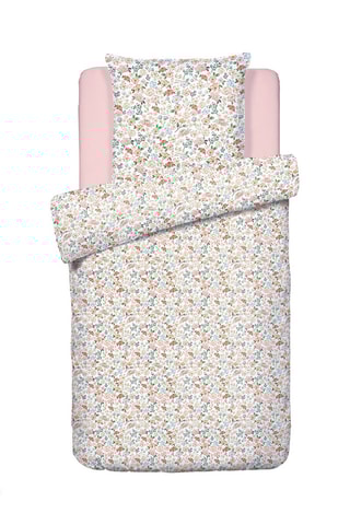 Parure de couette en satin de coton 200 fils/cm² Prairie - Blanc