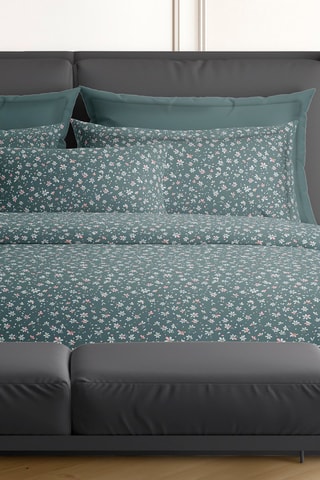Parure de couette en satin de coton 80 fils/cm² Jasmine - Vert