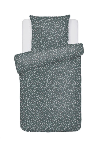 Parure de couette en satin de coton 80 fils/cm² Jasmine - Vert