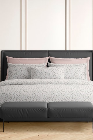 Parure de couette en satin de coton 80 fils/cm² Jasmine - Blanc