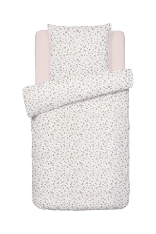 Parure de couette en satin de coton 80 fils/cm² Jasmine - Blanc