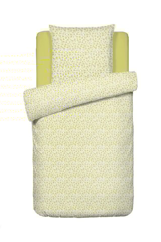 Parure de couette en satin de coton 200 fils/cm² Les Yeux de Suzanne - Citron