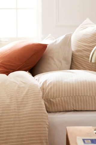 Parure de couette 130 g/m² Eugénie - Taupe 