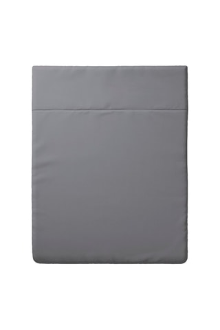 Drap plat en satin de coton 80 fils/cm² Uni - Gris clair