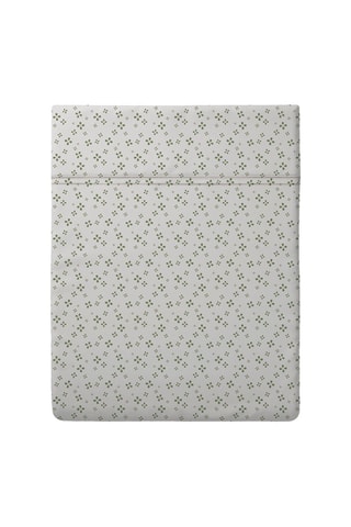 Drap plat en satin de coton 200 fils/cm² Mirabelle - Blanc