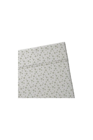 Drap plat en satin de coton 200 fils/cm² Mirabelle - Blanc