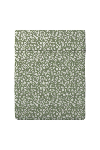 Drap plat en satin de coton 200 fils/cm² Les Yeux de Suzanne - Vert