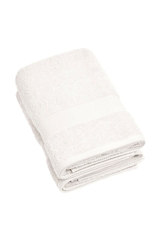 2 draps de bain - Blanc - 70 x 140 cm 