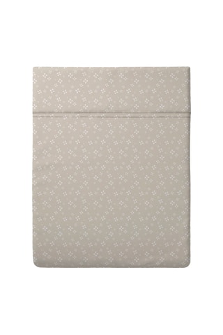 Drap plat bébé en satin de coton 200 fils/cm² Mirabelle - Taupe