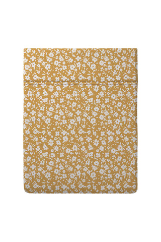 Drap plat en satin de coton 200 fils/cm² Les Yeux de Suzanne - Jaune