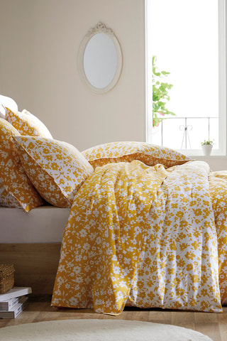 Drap plat en satin de coton 200 fils/cm² Les Yeux de Suzanne - Jaune