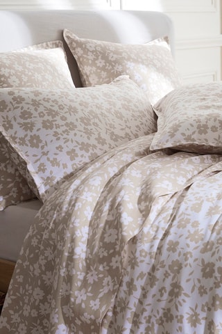 Drap plat en satin de coton 200 fils/cm² Les Yeux de Suzanne - Taupe