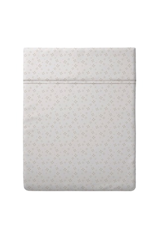 Drap plat en satin de coton 200 fils/cm² Mirabelle - Blanc