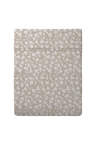 Drap plat en satin de coton 200 fils/cm² Les Yeux de Suzanne - Taupe