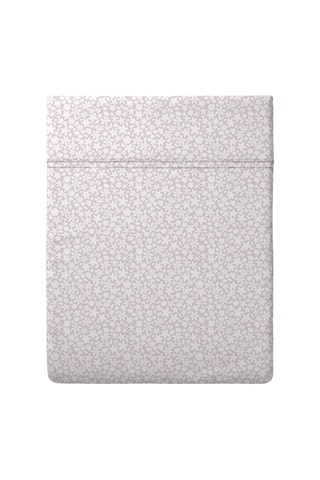 Drap plat en satin de coton 200 fils/cm² Etoile de Printemps - Mauve