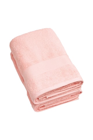 2 draps de bain - Saumon - 70 x 140 cm 