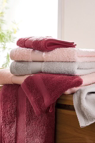 2 draps de bain - Saumon - 70 x 140 cm 