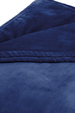 Plaid polaire Uni en molleton de flanelle Uni - Bleu - 180 x 220 cm