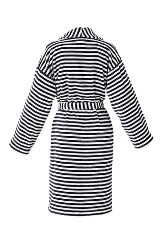 Peignoir avec col châle Nice - Bleu foncé